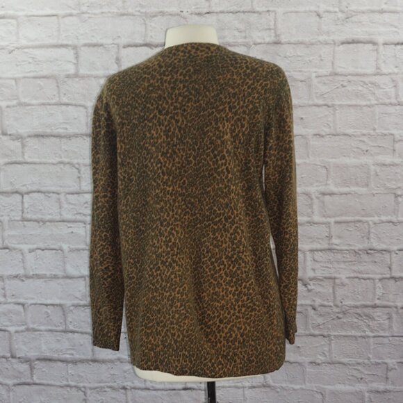 Vintage Leopard Animal Print Lambswool Angora Sweater - Picture 2 of 6